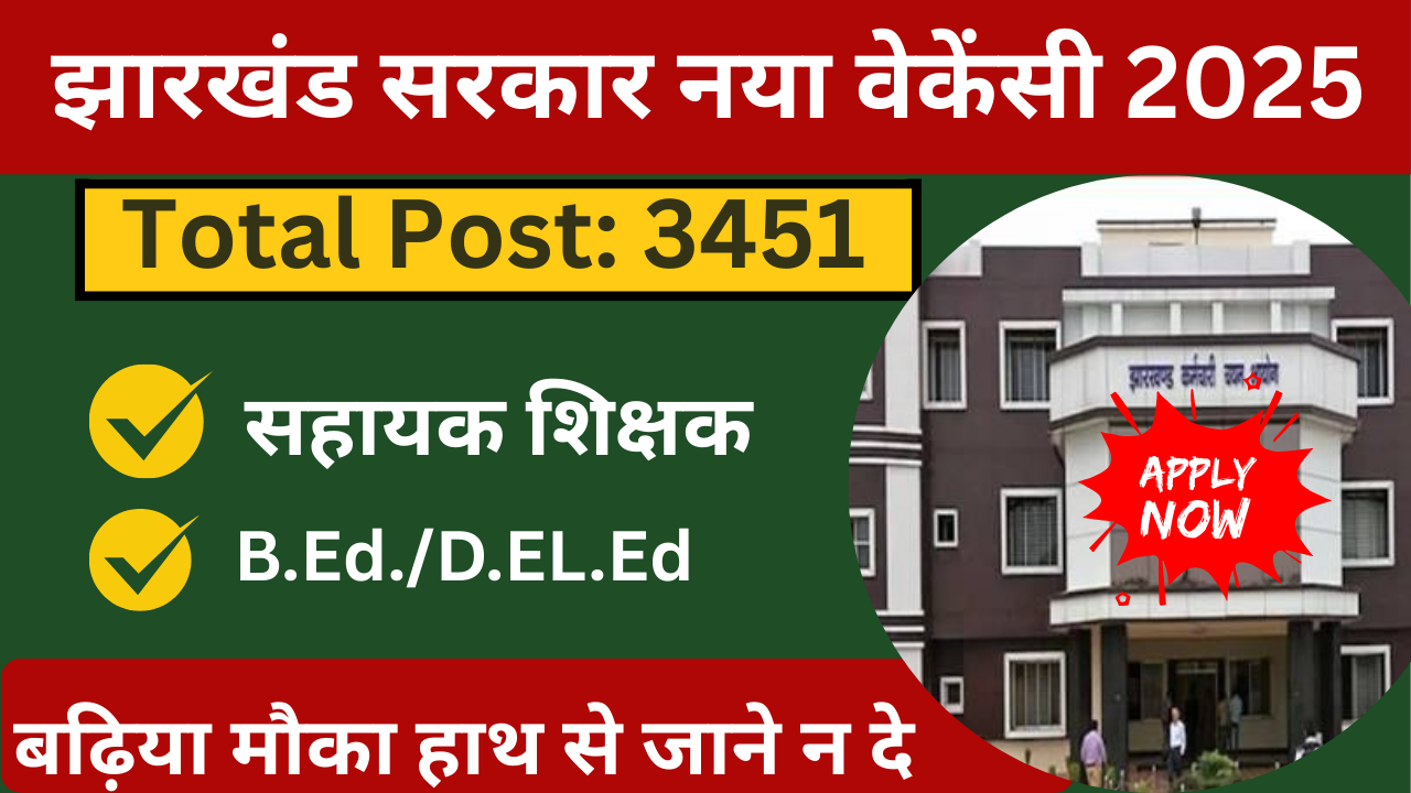 Jharkhand Special Education Assistant Teacher Vacancy 2025